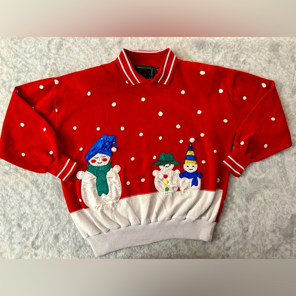 Vintage SML Sport Ugly Christmas Sweatshirt - Picture 1 of 10